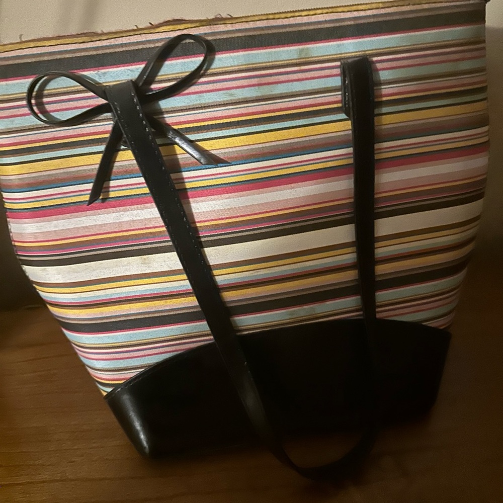 Striped Multicolor Tote Bag